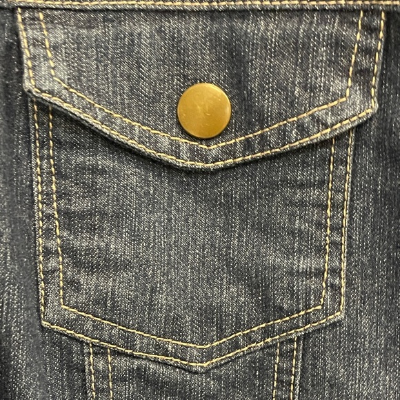 AMX Jean Jacket 3/4 Sleeve with Snaps  Plus - Picture 3 of 9